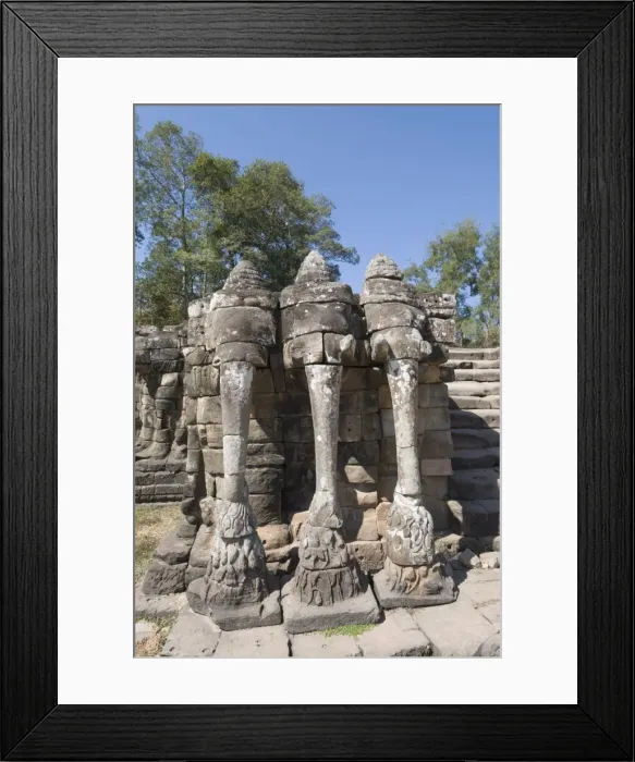 Framed Print : Elephant Terrace, Angkor Thom, Angkor, UNESCO World Heritage Site, Siem Reap Framed Print : Elephant Terrace, Angkor Thom, Angkor, UNESCO World Heritage Site, Siem Reap