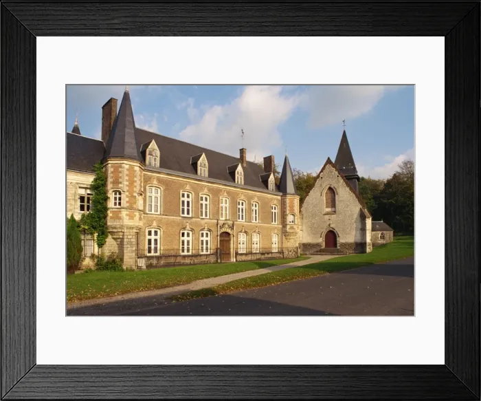 Framed Print : The manor house, Argoules, Picardy, France, Europe