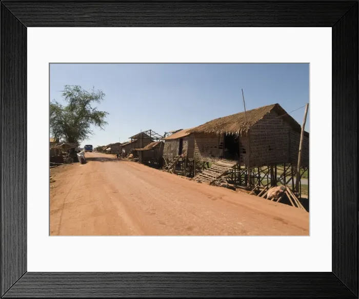 Framed Print : Houses on stilts on the side of Tonle Sap Lake, near Siem Reap, Cambodia Framed Print : Houses on stilts on the side of Tonle Sap Lake, near Siem Reap, Cambodia