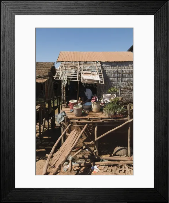 Framed Print : Houses on stilts on the side of Tonle Sap Lake, near Siem Reap, Cambodia Framed Print : Houses on stilts on the side of Tonle Sap Lake, near Siem Reap, Cambodia