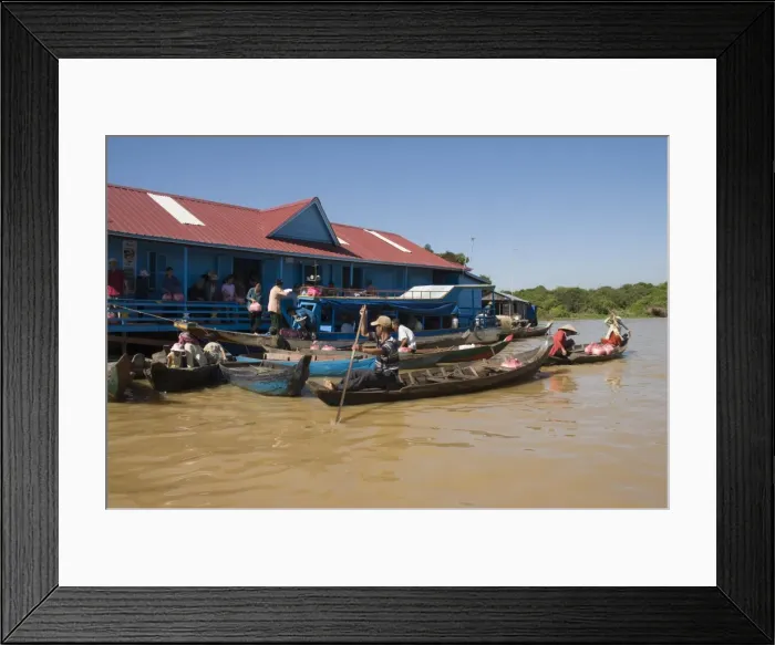 Framed Print : Tonle Sap Lake, Vietnamese Boat People, near Siem Reap, Cambodia, Indochina Framed Print : Tonle Sap Lake, Vietnamese Boat People, near Siem Reap, Cambodia, Indochina