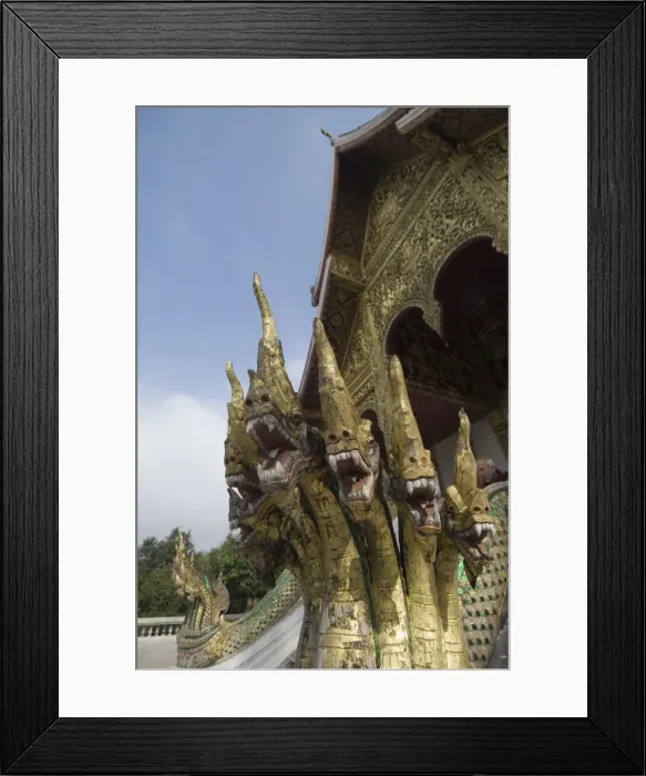 Framed Print : Nagas at entrance to Royal Palace complex, Luang Prabang, Laos, Indochina Framed Print : Nagas at entrance to Royal Palace complex, Luang Prabang, Laos, Indochina