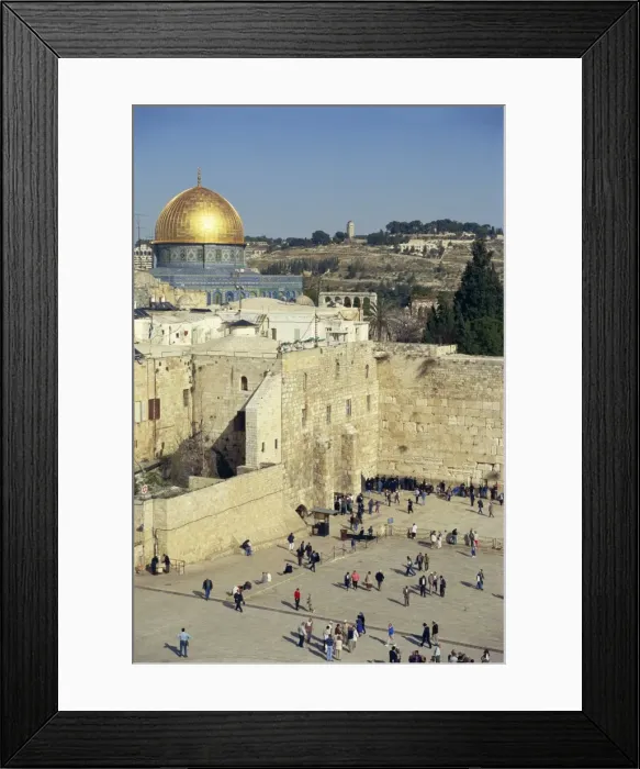 Framed Print : Western Wall and Dome of the Rock, Old City, UNESCO World Heritage Site Framed Print : Western Wall and Dome of the Rock, Old City, UNESCO World Heritage Site