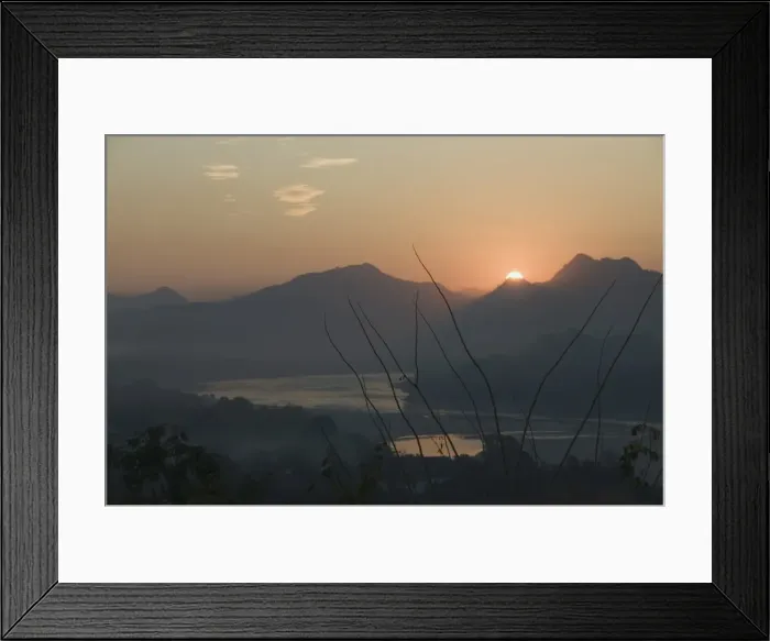Framed Print : Mekong River at sunset, Luang Prabang, Laos, Indochina, Southeast Asia, Asia Framed Print : Mekong River at sunset, Luang Prabang, Laos, Indochina, Southeast Asia, Asia