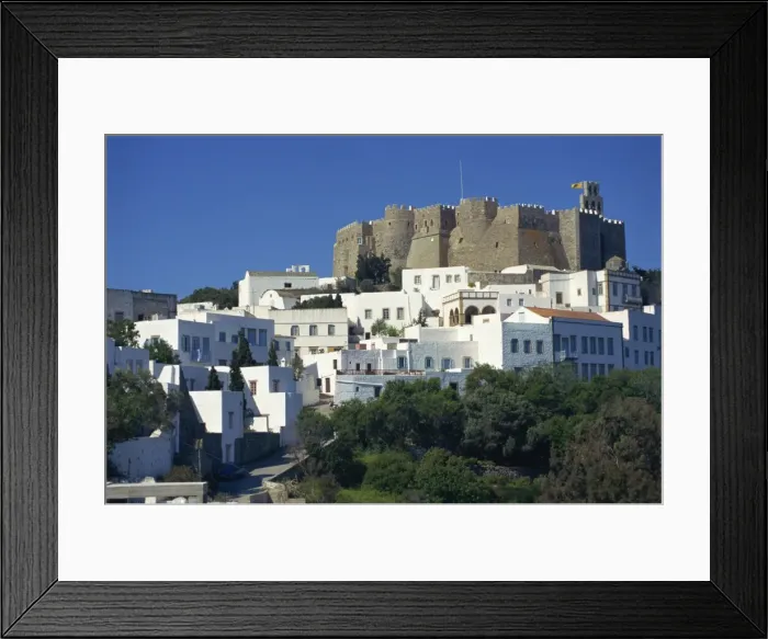 Framed Print : Hora and St. John Monastery, Patmos, Dodecanese, Greek Islands, Greece, Europe Framed Print : Hora and St. John Monastery, Patmos, Dodecanese, Greek Islands, Greece, Europe
