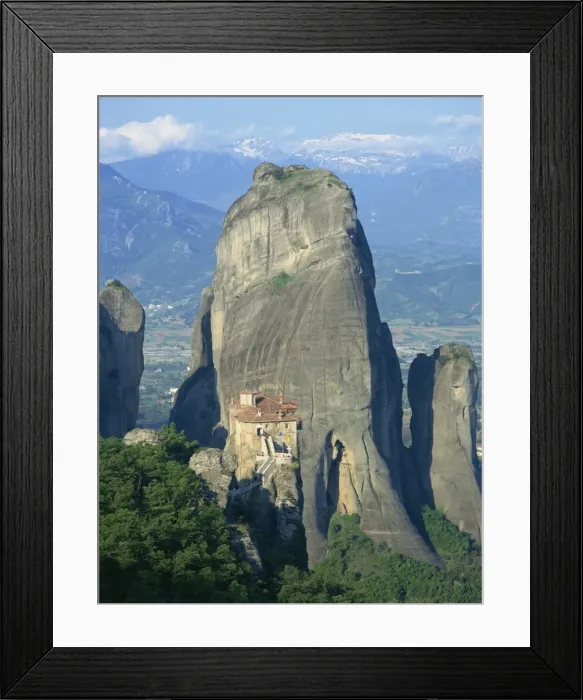 Framed Print : Rock pillars, and the Monastery of Roussanou, at Meteora, UNESCO World Heritage Site Framed Print : Rock pillars, and the Monastery of Roussanou, at Meteora, UNESCO World Heritage Site