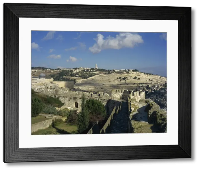 Framed Print : View of Mount of Olives, Jerusalem, Israel, Middle East Framed Print : View of Mount of Olives, Jerusalem, Israel, Middle East