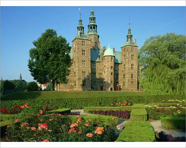 The garden and castle of Rosenborg Slot, Copenhagen, Denmark, Scandinavia, Europe