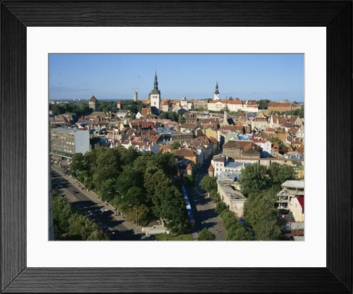 Framed Print : City skyline, Tallinn, Estonia, Baltic States, Europe Framed Print : City skyline, Tallinn, Estonia, Baltic States, Europe