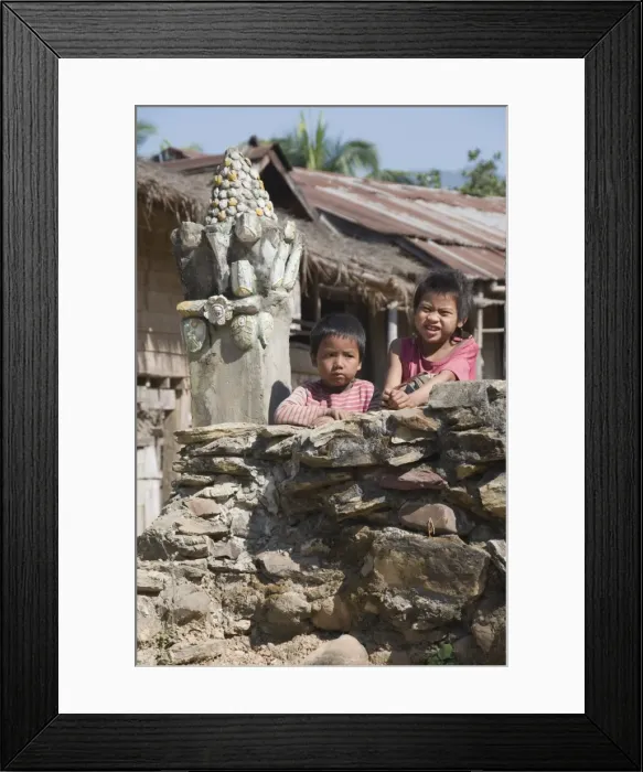 Framed Print : Had Tur, a Lao Lua village, near Pakbang, North Laos, Indochina, Southeast Asia, Asia