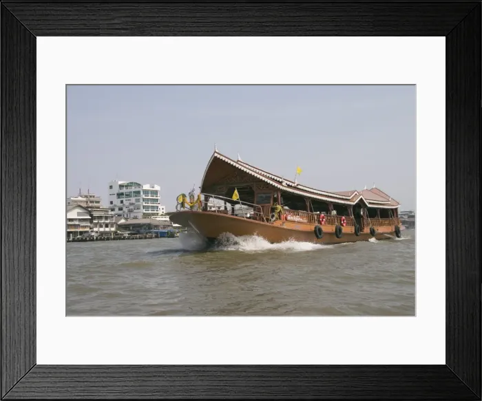 Framed Print : Boats on the Chao Phraya River, Bangkok, Thailand, Southeast Asia, Asia Framed Print : Boats on the Chao Phraya River, Bangkok, Thailand, Southeast Asia, Asia