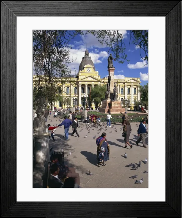 Framed Print : Government building in the Plaza Murillo, La Paz, Bolivia, South America