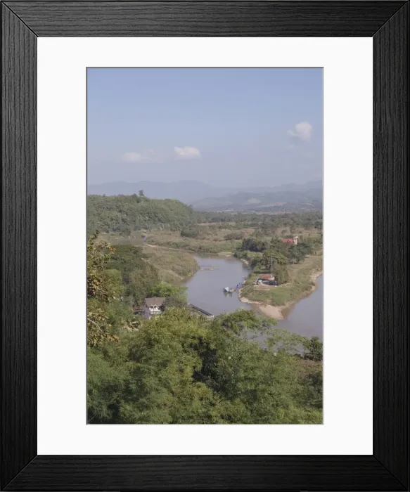 Framed Print : Ruak River joining the Mekong River, the left bank of Ruak is Thailand Framed Print : Ruak River joining the Mekong River, the left bank of Ruak is Thailand