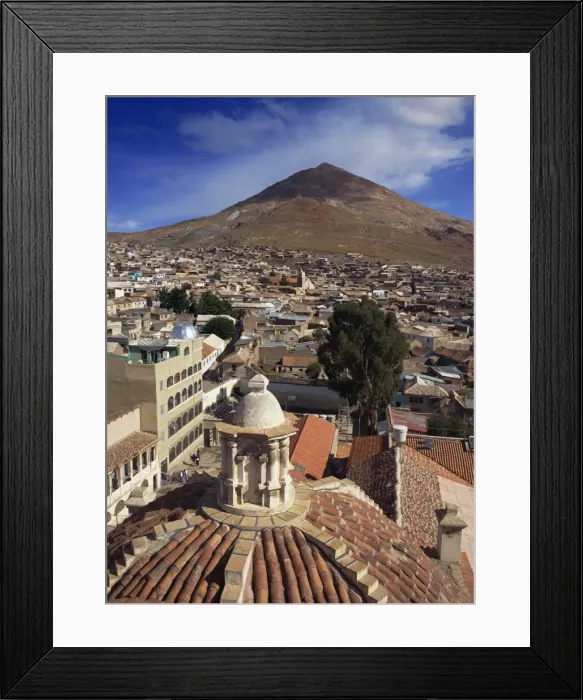 Framed Print : View of the town of Cerro Rico from the roof of the Covento de San Francisco in Potosi Framed Print : View of the town of Cerro Rico from the roof of the Covento de San Francisco in Potosi