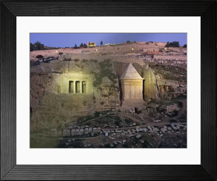 Framed Print : Jehoshafat and Zacharias tombs at dusk, Kidron Valley, Jerusalem, Israel Framed Print : Jehoshafat and Zacharias tombs at dusk, Kidron Valley, Jerusalem, Israel