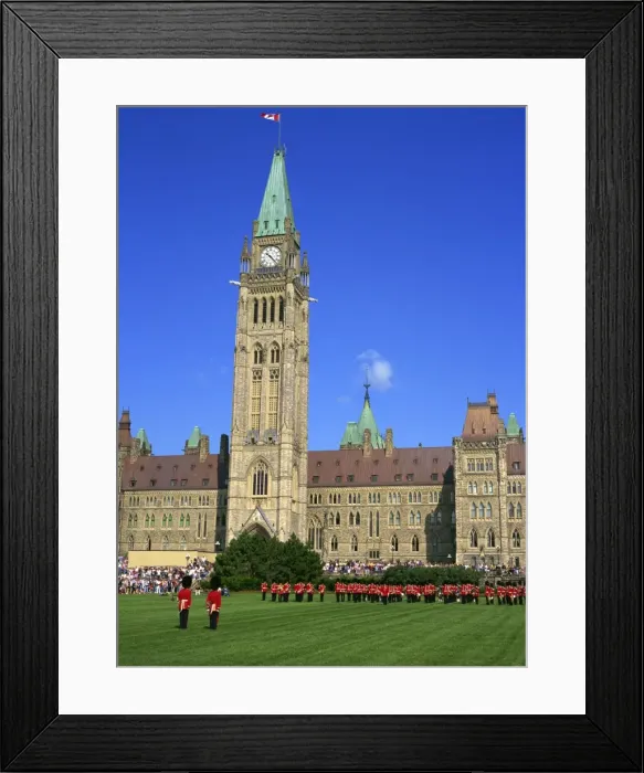 Framed Print : Changing of the Guard ceremony in front of the Government Building on Parliament Hill in Ottawa Framed Print : Changing of the Guard ceremony in front of the Government Building on Parliament Hill in Ottawa