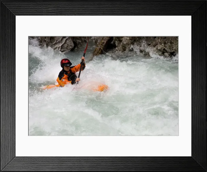 Framed Print : Kayaking in the Soca Valley, Slovenia, Europe Framed Print : Kayaking in the Soca Valley, Slovenia, Europe