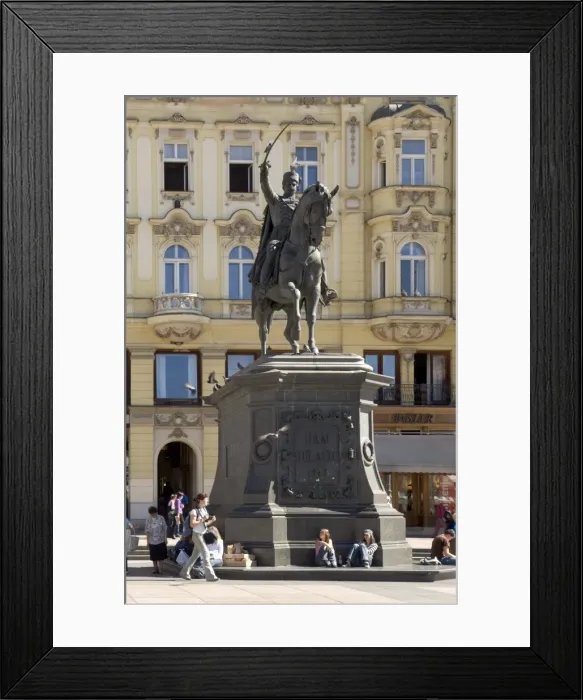 Framed Print : Statue of Bana Josip Jelacica, Zagreb, Croatia, Europe Framed Print : Statue of Bana Josip Jelacica, Zagreb, Croatia, Europe