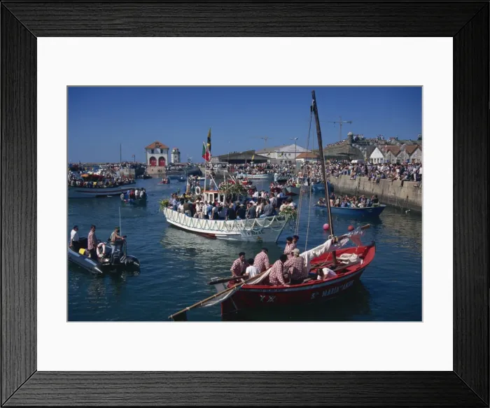 Framed Print : Religious procession at sea, Romaria de Seniora d Agonia, Viana do Castelo Framed Print : Religious procession at sea, Romaria de Seniora d Agonia, Viana do Castelo