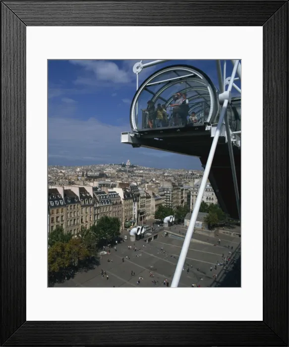 Framed Print : Viewing balcony, Pompidou Centre, Beaubourg, Paris, France, Europe Framed Print : Viewing balcony, Pompidou Centre, Beaubourg, Paris, France, Europe