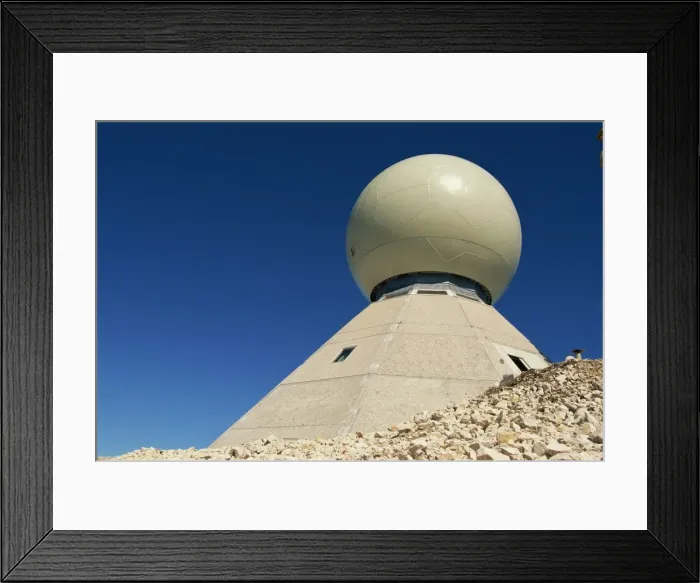 Framed Print : Aviation radar installation, Mont Ventoux, Haute Provence, Provence, France, Europe