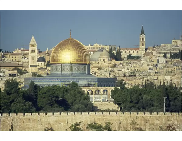 Dome of the Rock and Temple Mount from Mount of Olives, UNESCO World Heritage Site