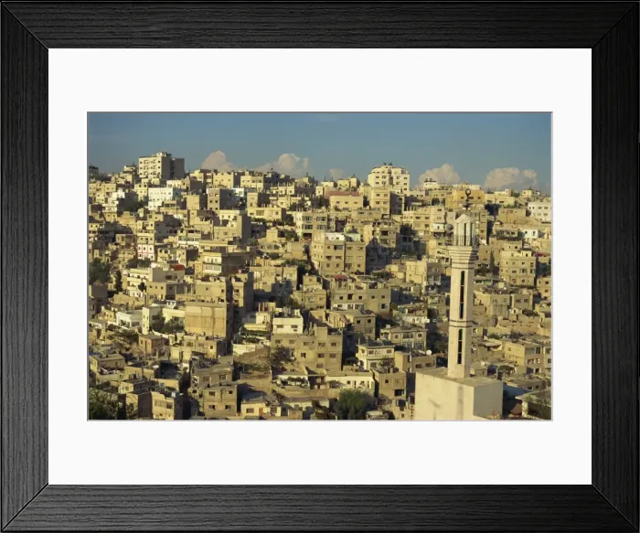 Framed Print : Aerial view over Jebel Alqala a, Amman, Jordan, Middle East Framed Print : Aerial view over Jebel Alqala a, Amman, Jordan, Middle East