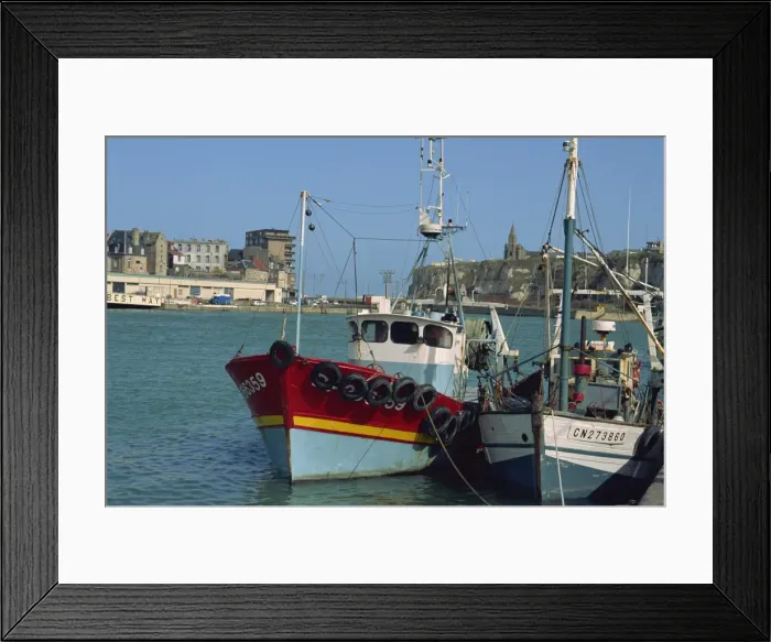 Framed Print : Fishing harbour, Dieppe, Normandy, France, Europe Framed Print : Fishing harbour, Dieppe, Normandy, France, Europe