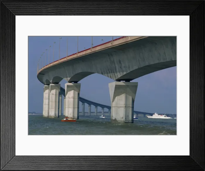 Framed Print : Bridge, Re Island, Poitou Charentes, France, Europe Framed Print : Bridge, Re Island, Poitou Charentes, France, Europe