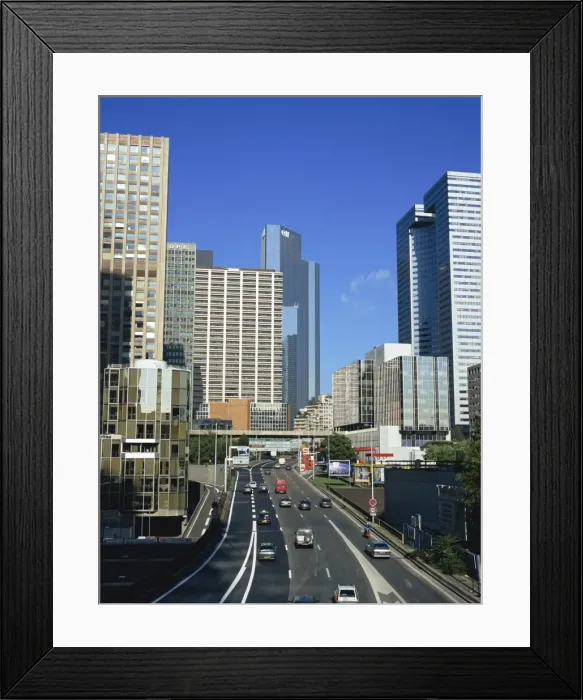 Framed Print : Modern office blocks and the Peripherie Boulevard, La Defense, Paris, France, Europe Framed Print : Modern office blocks and the Peripherie Boulevard, La Defense, Paris, France, Europe