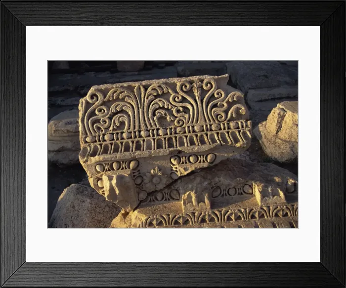 Framed Print : Fragment of well preserved carving, Baalbek, UNESCO World Heritage Site Framed Print : Fragment of well preserved carving, Baalbek, UNESCO World Heritage Site