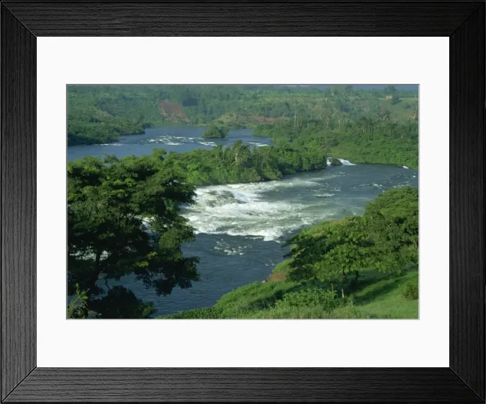 Framed Print : Victoria Nile River through rainforest, Jinja Falls, near Kampala, Uganda Framed Print : Victoria Nile River through rainforest, Jinja Falls, near Kampala, Uganda