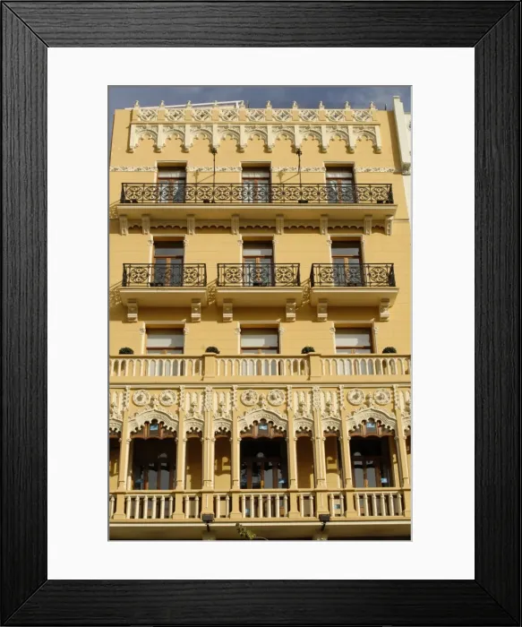 Framed Print : Facade on the Plaza del Ayuntamiento (Town Hall Square), Valencia, Spain, Europe