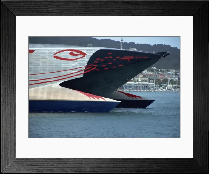 Framed Print : New Top Cat, catamaran ferry, Wellington, North Island, New Zealand, Pacific Framed Print : New Top Cat, catamaran ferry, Wellington, North Island, New Zealand, Pacific