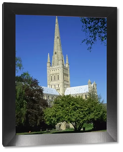 Cathedral spire, Norwich, Norfolk, England, United Kingdom, Europe