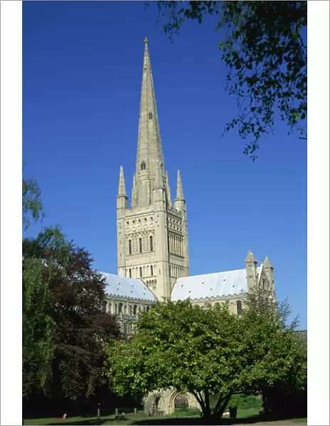 Cathedral spire, Norwich, Norfolk, England, United Kingdom, Europe