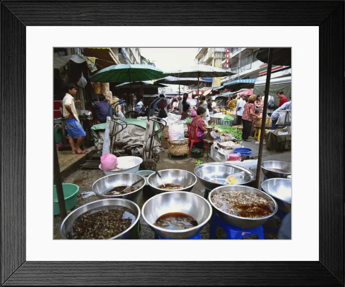Framed Print : Street market, Bangkok, Thailand, Southeast Asia, Asia Framed Print : Street market, Bangkok, Thailand, Southeast Asia, Asia