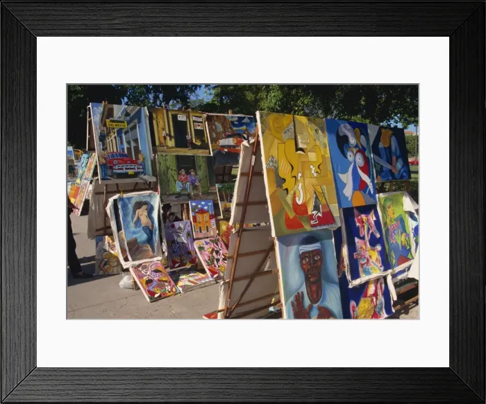 Framed Print : Paintings for sale, market, Old Havana, Cuba, West Indies, Central America Framed Print : Paintings for sale, market, Old Havana, Cuba, West Indies, Central America