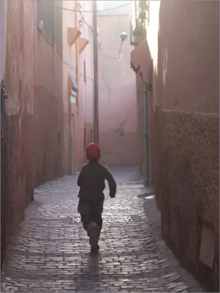 Back street of Marrakech, Morocco, North Africa, Africa