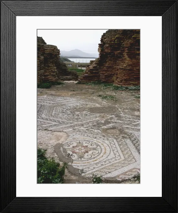 Framed Print : Mosaic from Roman site of Cherchell, buried under the new city, Cherchell Framed Print : Mosaic from Roman site of Cherchell, buried under the new city, Cherchell