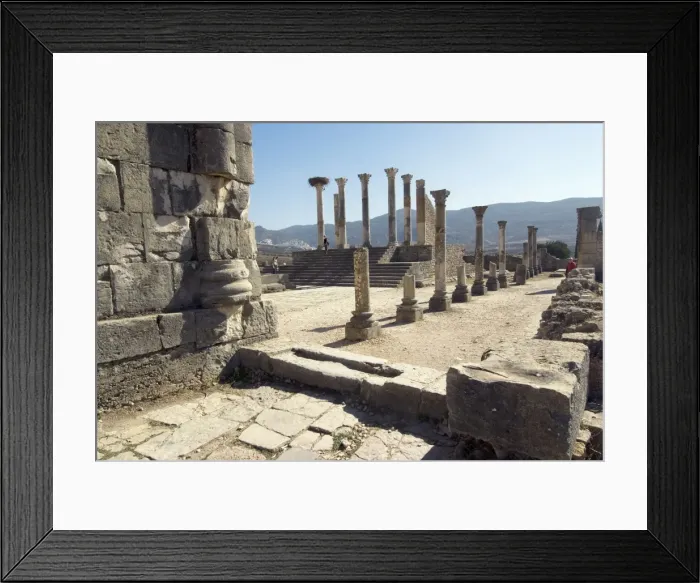 Framed Print : Forum, Roman site of Volubilis, UNESCO World Heritage Site, Morocco, North Africa, Africa