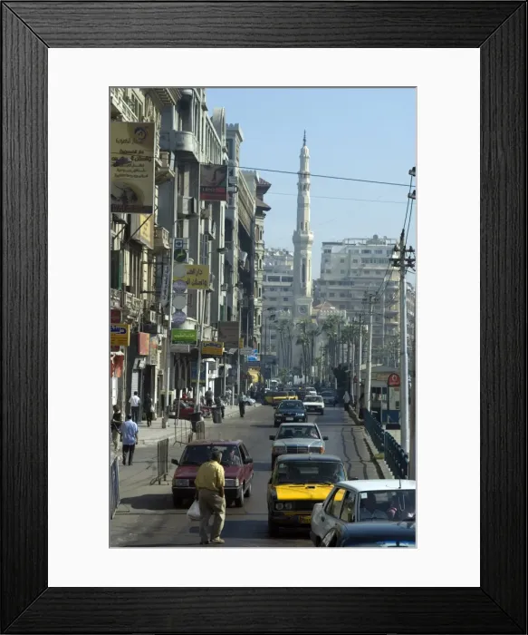 Framed Print : Street scene, Alexandria, Egypt, North Africa, Africa Framed Print : Street scene, Alexandria, Egypt, North Africa, Africa