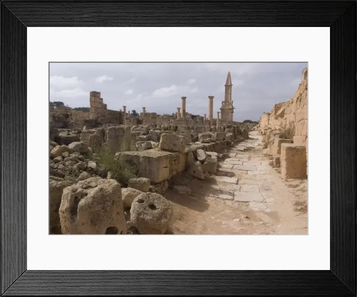 Framed Print : Phoenician Mausoleum and Byzantine Wall, at the Roman site of Sabratha Framed Print : Phoenician Mausoleum and Byzantine Wall, at the Roman site of Sabratha