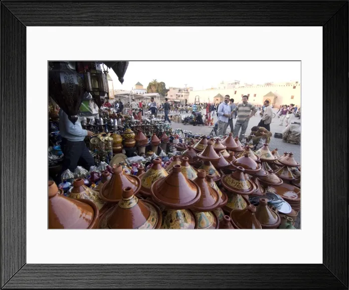 Framed Print : Place el Hedim and tagine pots, Meknes, Morocco, North Africa, Africa Framed Print : Place el Hedim and tagine pots, Meknes, Morocco, North Africa, Africa
