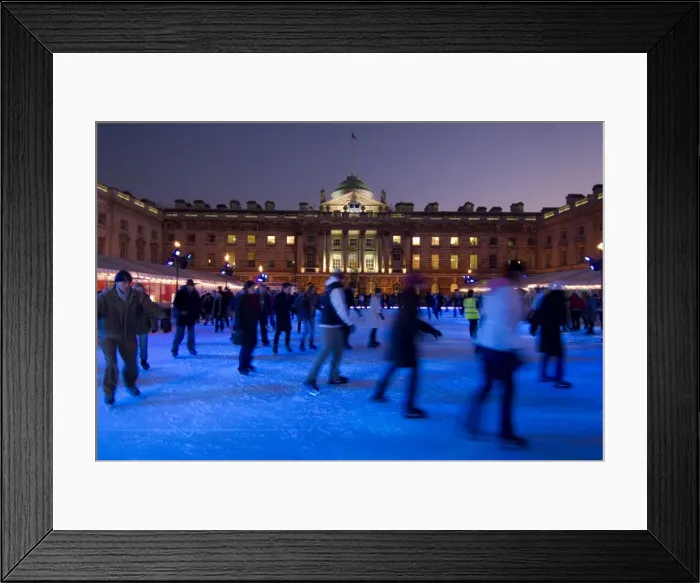 Framed Print : Winter ice skating rink, Somerset House, London, England, United Kingdom, Europe Framed Print : Winter ice skating rink, Somerset House, London, England, United Kingdom, Europe