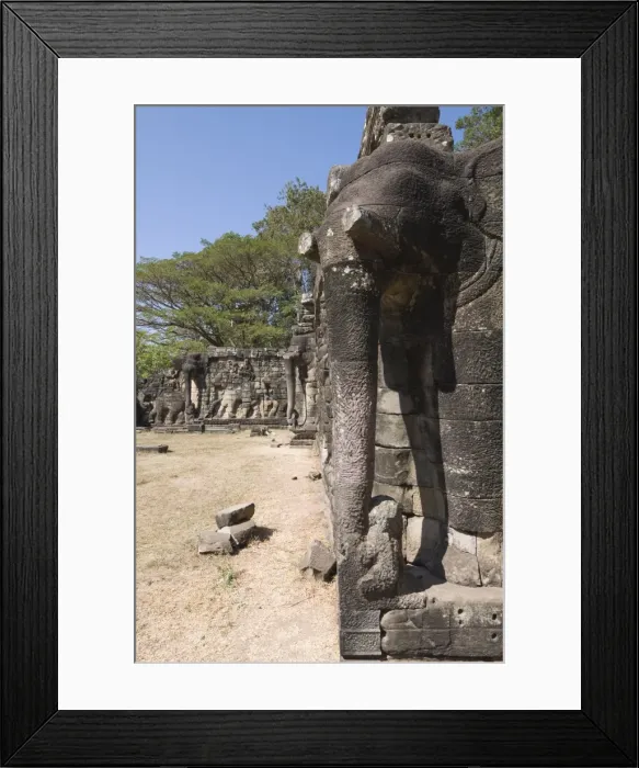 Framed Print : Elephant Terrace, Angkor Thom, Angkor, UNESCO World Heritage Site, Siem Reap Framed Print : Elephant Terrace, Angkor Thom, Angkor, UNESCO World Heritage Site, Siem Reap