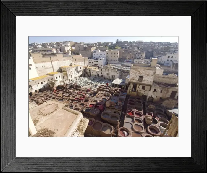 Framed Print : The Tanneries, Fes, Morocco, North Africa, Africa Framed Print : The Tanneries, Fes, Morocco, North Africa, Africa