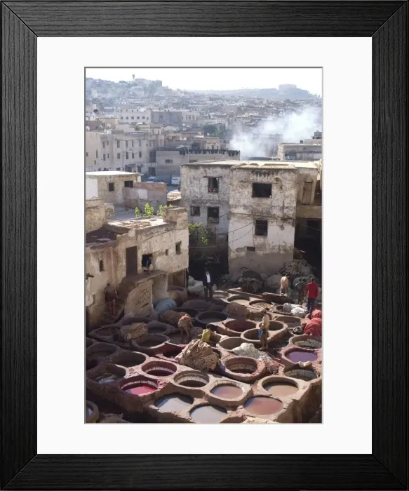 Framed Print : The Tanneries, Fes, Morocco, North Africa, Africa Framed Print : The Tanneries, Fes, Morocco, North Africa, Africa