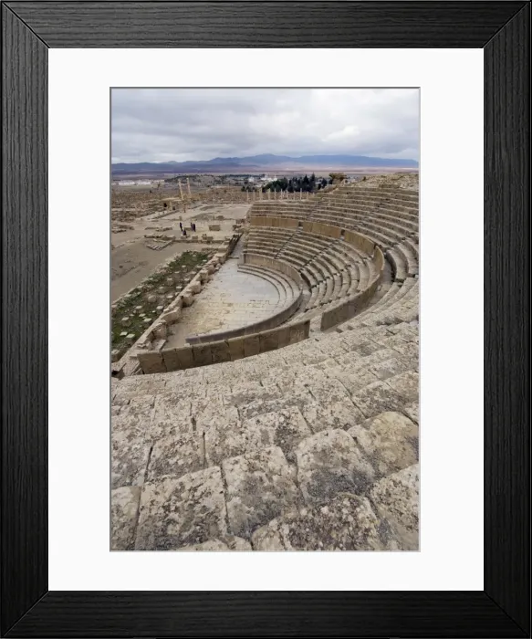 Framed Print : Theatre, Roman site of Timgad, UNESCO World Heritage Site, Algeria, North Africa, Africa Framed Print : Theatre, Roman site of Timgad, UNESCO World Heritage Site, Algeria, North Africa, Africa