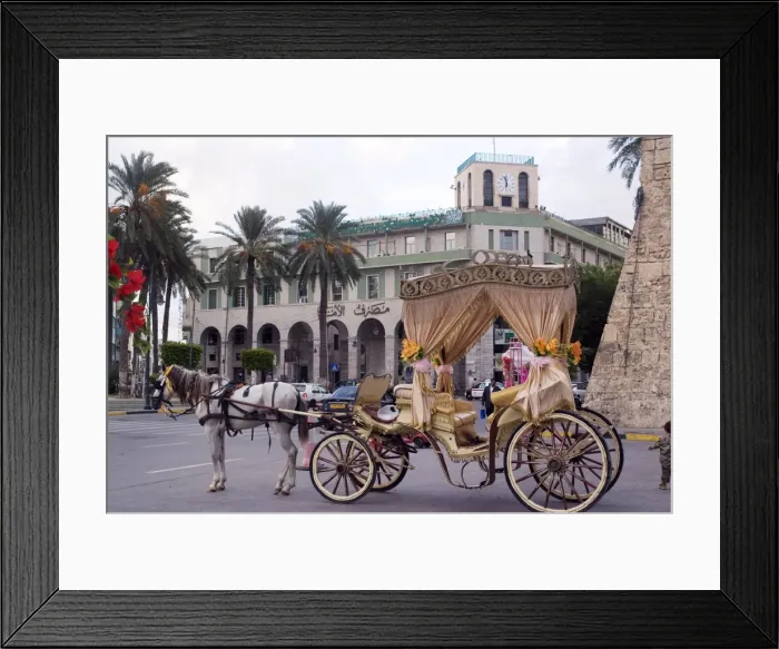 Framed Print : Street scene with carriage, Tripoli, Libya, North Africa, Africa Framed Print : Street scene with carriage, Tripoli, Libya, North Africa, Africa